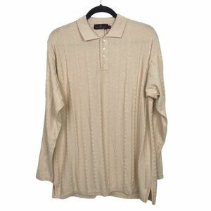 Montagut Paris Beige Cotton Polo Sweater Approx XXL